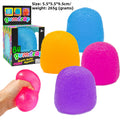 4-Pack Gube Mochi Stones - Stretchy glitter cats - Neon Pink Orange Blue