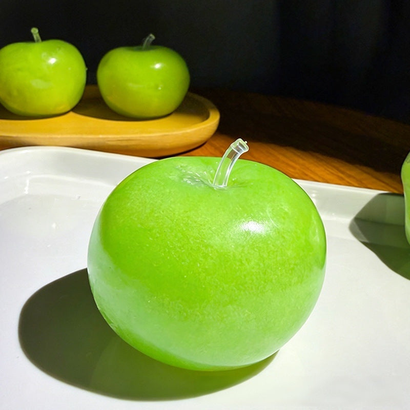 Crystal Green Apple Squishy - Water Ball Stress Toy - Realistic Fruit Slow Rebound