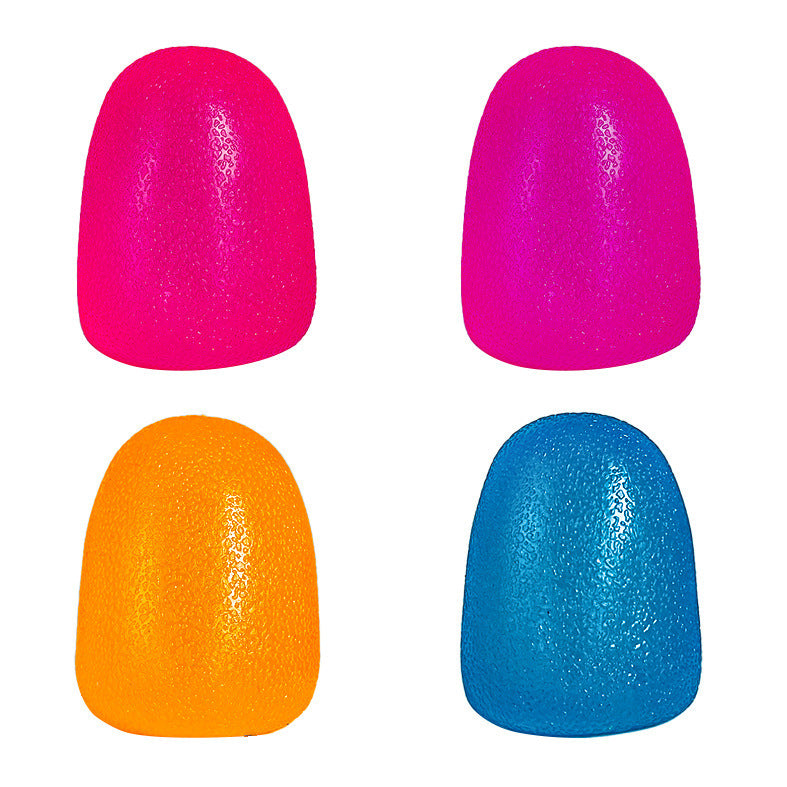 4-Pack Gube Mochi Stones - Stretchy glitter cats - Neon Pink Orange Blue